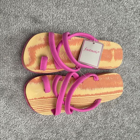 Footnote Lightweight Foam Slippers Womens 8 Brown Pink Comfy Cozy Casual NWT New - Picture 2 of 7